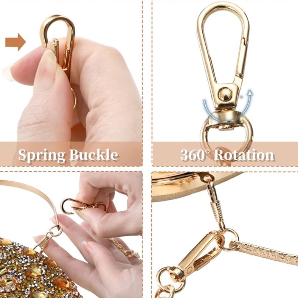 Gold bag chain  47.2in  New - Picture 14 of 15